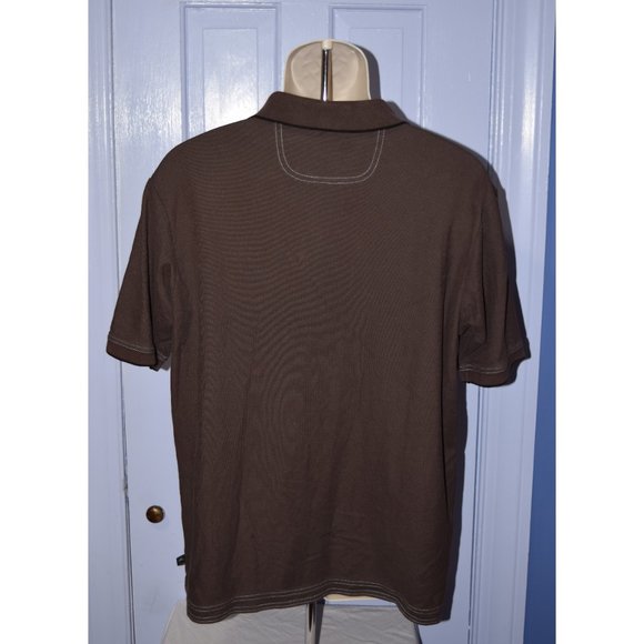 Tommy Bahama Men's Brown Polo size Medium - Picture 3 of 9
